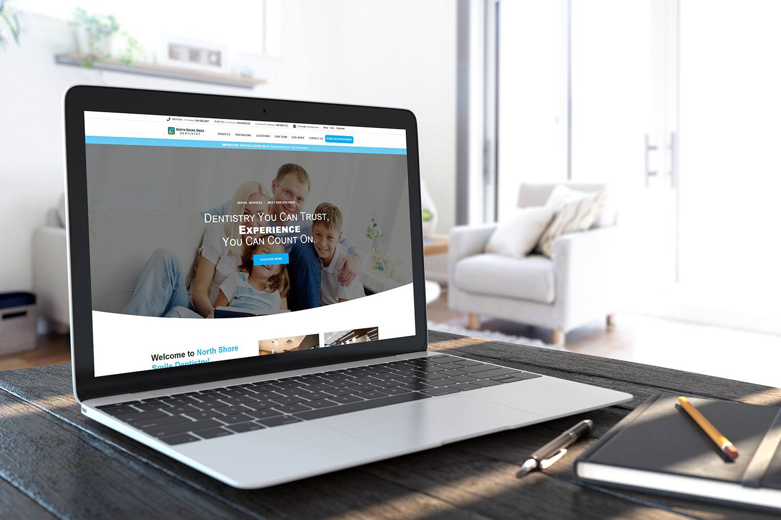 North shore smile dental website portfolio cover