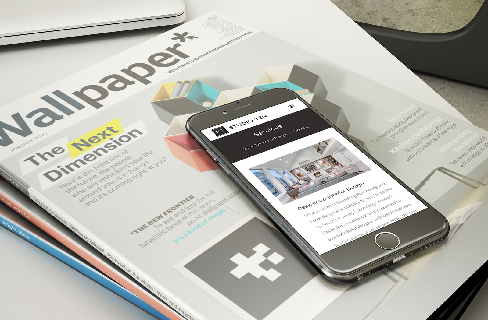 Studio 10 interior design website portfolio cover 2