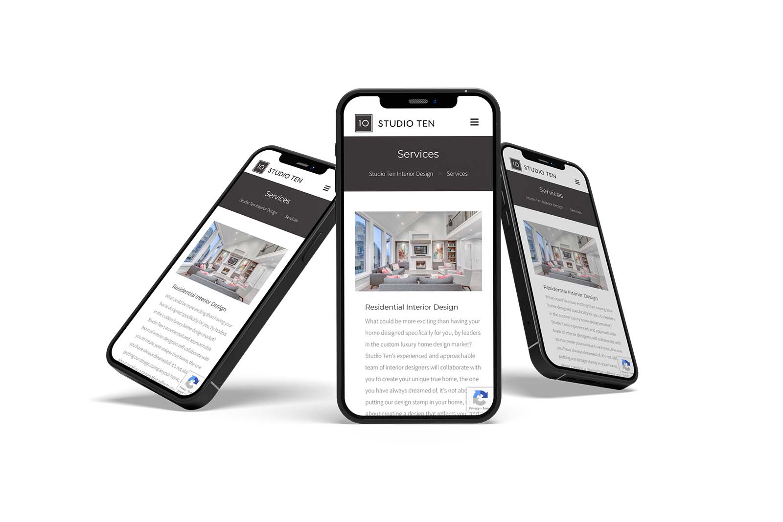 Studio 10 interior design website portfolio mobile 2