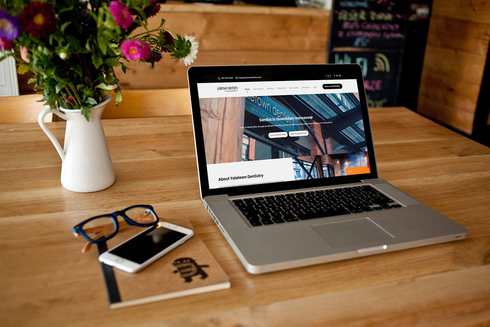 Yaletown dentistry dental website design portfolio cover