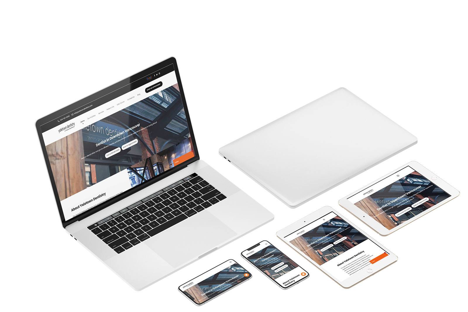Yaletown dentistry dental website design portfolio devices 2