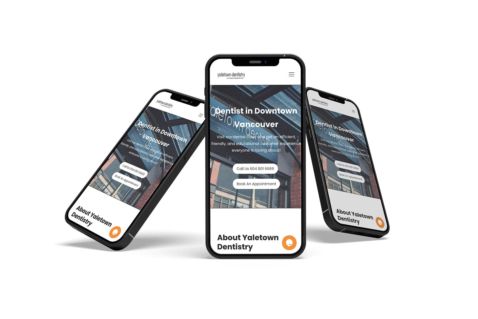 Yaletown dentistry dental website design portfolio mobile